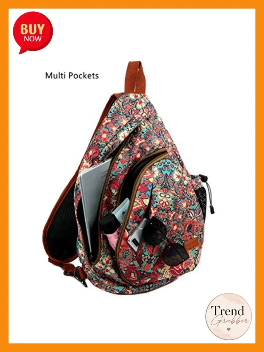 Sling Backpack Crossbody Chest Bag Travel Hiking Daypack for Women Large